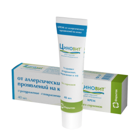 Цinowithit krem ​​otrlergiчeskyх proyavoniй nankohe- aptekaх rosci