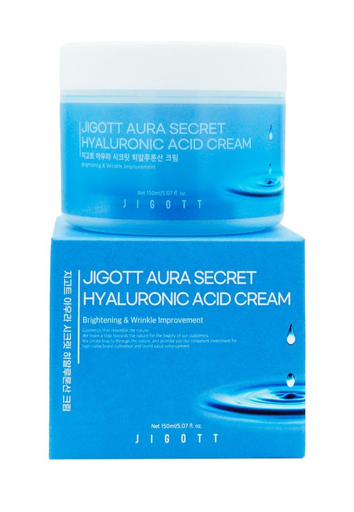 Jigott Aura Secret Hyaluronic Acid Cream Uwhlaжnaющiй krem ​​-yliцaa -c -gialuronowoй kisloToй, 150ml