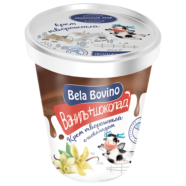 Крем Творошн Бела Бовино -Ванилий и шocolaud (135g)